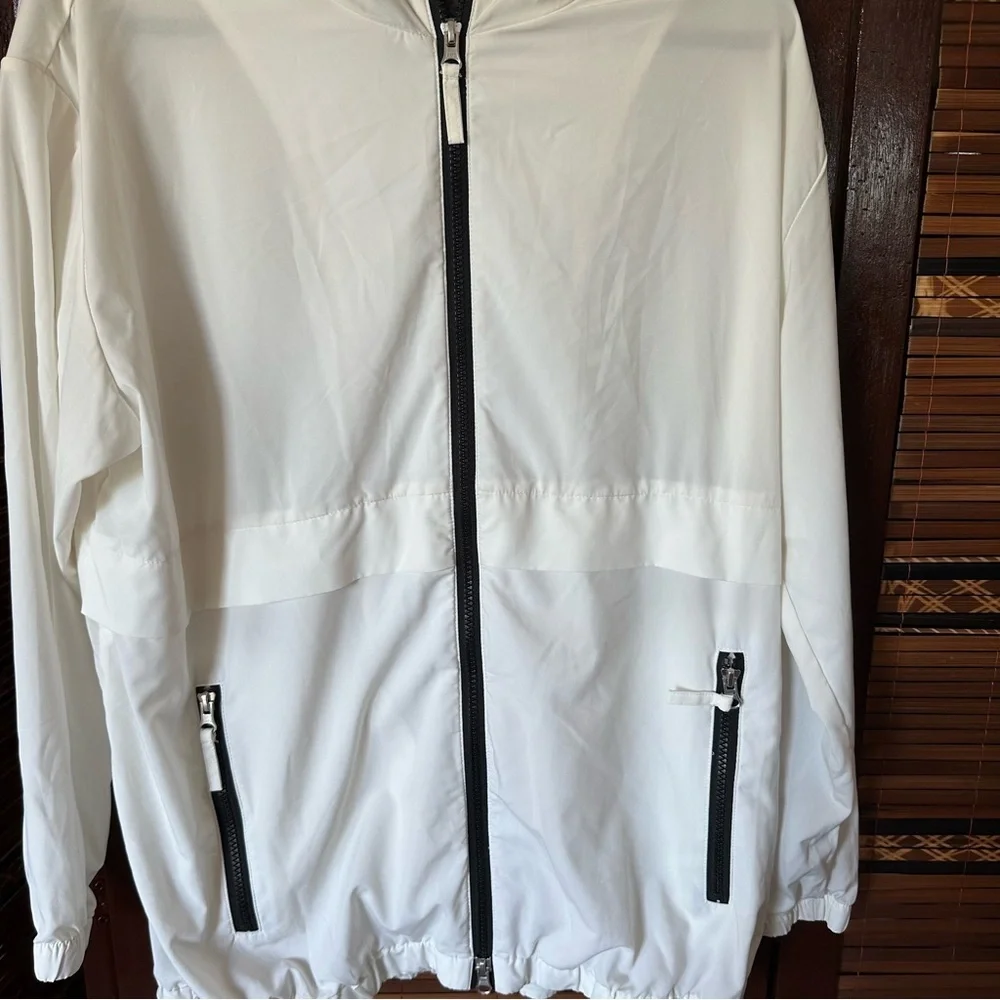 Nuage Women's Sz L Insect Repellent Packable Zip-Front Jacket White - Picture 3 of 11